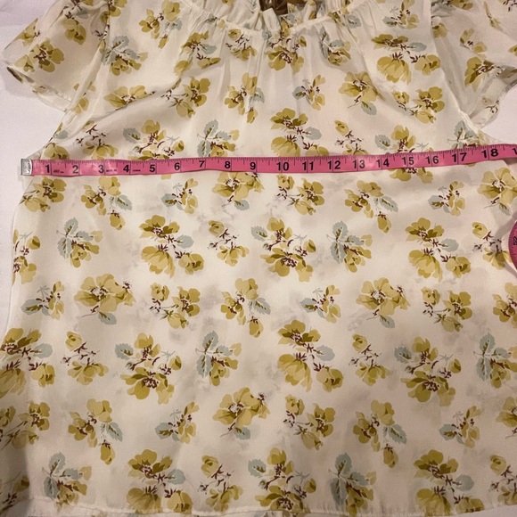 NWT: Doen Gold Frolicking Floral Silk Blend Blouse Size M - Picture 8 of 11